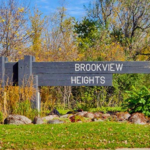 Brookview Heights entrance sign.