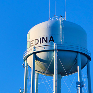 Edina water tower in the Concord area.