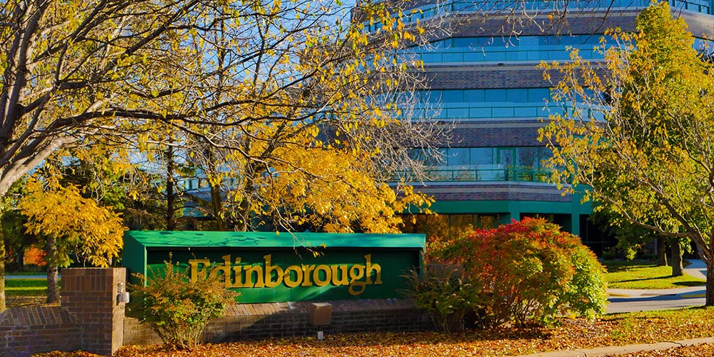 Edinborough entrance and landscaping.