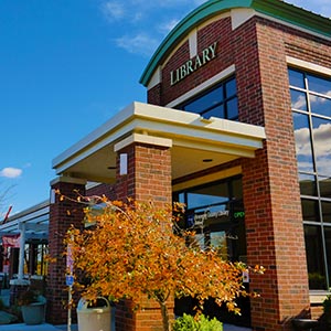 Edina Library entrance at Grandview Square.