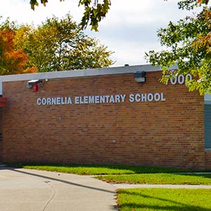 Cornelia Elementary School exterior.